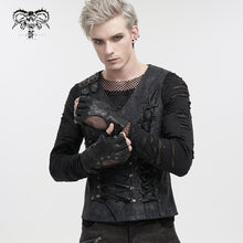 Load image into Gallery viewer, GE013 Punk metallic fitted short mesh half-finger gloves for women