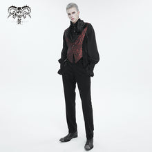 Load image into Gallery viewer, WT07602 wine Gothic jacquard peak lapel swallowtail men's suit vest