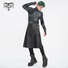 Load image into Gallery viewer, SKT186 Punk crackled leather men's kilt