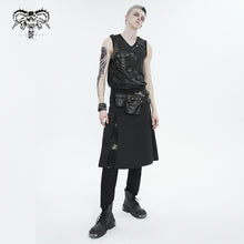 Load image into Gallery viewer, TT250 Bronze gold Stamping Sleeveless Men's Knitted T-Shirt