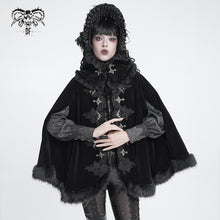 Load image into Gallery viewer, AS321 Gothic-style embossed, fleece-lined velveteen collar