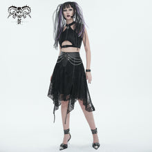 Load image into Gallery viewer, SKT168 Punk Irregular Mesh Skirt