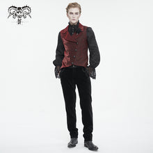 Load image into Gallery viewer, WT07802 red Gothic embroidered contrasting colors waistcoat