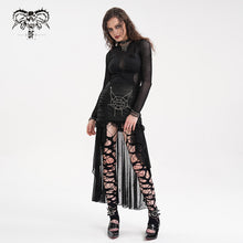Load image into Gallery viewer, SKT221 Punk spider web patchwork skirt