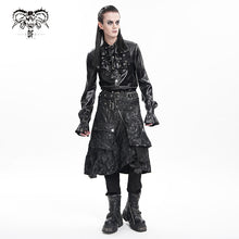 Load image into Gallery viewer, SKT227 Punk Men's Wrinkled Leather kilt