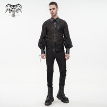 Load image into Gallery viewer, SHT085 Punk tree-grain see-through shirt