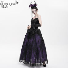 Load image into Gallery viewer, EAS033 Gothic black and purple feather antler crown