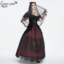 Load image into Gallery viewer, EAS016 Black beaded and diamond big flower veil