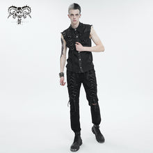 Load image into Gallery viewer, PT213 Hand-painted twill cutout torn distressed men's trousers