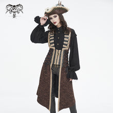 Load image into Gallery viewer, SHT11401 Steampunk Distressed Women Long Sleeve Shirt