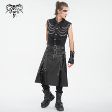 Load image into Gallery viewer, SKT203 Punk non-elastic twill material men kilt