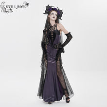 Load image into Gallery viewer, ESKT083 Fish-Scale Print Knitted Spaghetti-Strap Fishtail Dress
