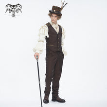 Load image into Gallery viewer, WT08702 Brown Steampunk gentleman striped vest