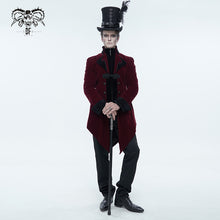 Load image into Gallery viewer, CT02202 devil fashion gothic formal party turn down collar wine men swallowtail coats
