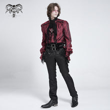 Load image into Gallery viewer, SHT140 paisley Jacquard Shirt with Detachable mesh Bow Tie