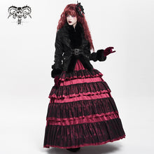 Load image into Gallery viewer, CT265 Gothic snake print fur collar long sleeve coat