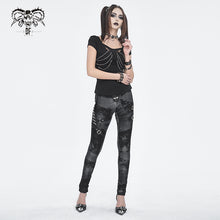 Load image into Gallery viewer, PT24001 Women cloud point stretchy cracked knit leather leggings