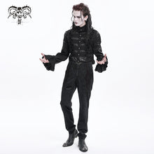 Load image into Gallery viewer, SHT127 Gothic pleated dark pattern balloon sleeve shirts