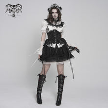 Load image into Gallery viewer, SHT15102 Lolita Shimmer Chiffon Pleated Short-Sleeve Blouse