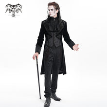 Load image into Gallery viewer, CT25401  black Gothic faux two piece embossed dress coat