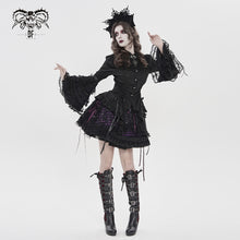 Load image into Gallery viewer, SHT152 Gothic Striped Ruffled Shirt with Flared Sleeves