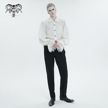 Load image into Gallery viewer, SHT08302 white daily Gothic Lantern Sleeve Shirts