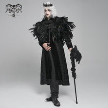 Load image into Gallery viewer, CA055 Gothic peak collar feather short cloak