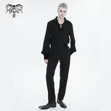 Load image into Gallery viewer, SHT086 Neckline hand-embroidery gothic men shirts
