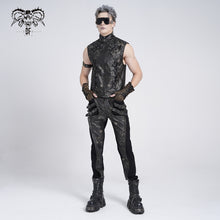 Load image into Gallery viewer, WT096 Punk two-tone faux leather vest