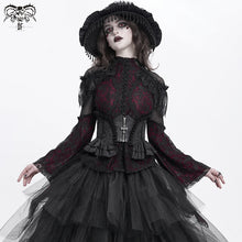 Load image into Gallery viewer, AS20901 black women Gothic rose zipper jacquard corset