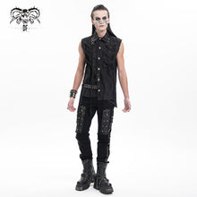 Load image into Gallery viewer, WT088 Punk ripped woven vest