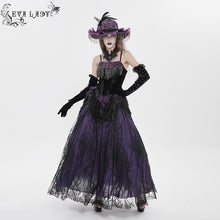 Load image into Gallery viewer, ECST01402 Gothic Corset with Long Beaded Tassels at the Bust