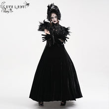 Load image into Gallery viewer, EAS022 Gothic long feather flower straw half hat