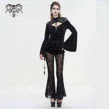 Load image into Gallery viewer, ETT03301 Lace stitching small stand collar long sleeve T-shirt