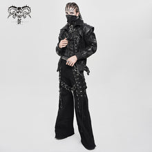 Load image into Gallery viewer, CT271 Punk snake-print leather jacket