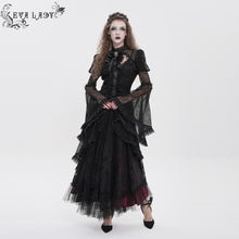 Load image into Gallery viewer, ESHT01901 Stand-Collar Gothic Lace Shirt with Irregular Dot Pattern
