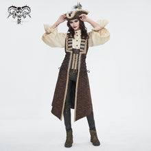 Load image into Gallery viewer, SHT11402 Steampunk Distressed Women Long Sleeve Shirt