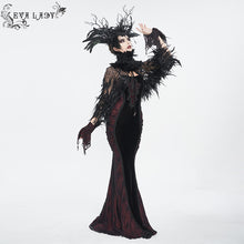 Load image into Gallery viewer, ESKT046 Gothic velvet lace tube top fishtail dress