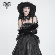 Load image into Gallery viewer, AS298 Gothic Large Rose Jacquard Pattern Woven Collar