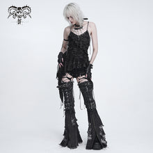 Load image into Gallery viewer, AS313 Distressed long denim leg warmers (punk style)
