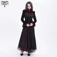 Load image into Gallery viewer, CT25802 Red Gothic round stand collar velvet coat