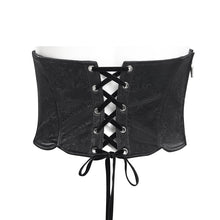 Load image into Gallery viewer, AS200 gothic men Patterned mesh leather corset