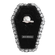 Load image into Gallery viewer, AS230 Coffin-shaped Gothic velvet jewelry clip