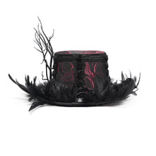 Load image into Gallery viewer, EAS038 Gothic rose feather branch decorated hat