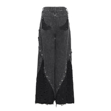 Load image into Gallery viewer, PT292 Punk-Style Distressed and Ripped Wide-Leg Pants