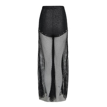 Load image into Gallery viewer, PT293 Punk Cutout Diamond Mesh Wide-Leg Pants