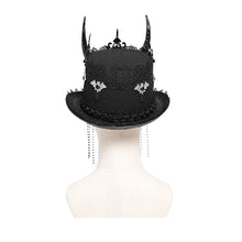 Load image into Gallery viewer, EAS037 Small chain tassel skull horn hat
