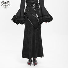 Load image into Gallery viewer, SKT101 High side slit design Japanese sexy girls black half skirts with adjusted loops