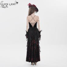 Load image into Gallery viewer, ESKT071 Blood-Stained Backless Strappy Slip Dress