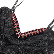 Load image into Gallery viewer, ESKT072 Sequined embroidered mesh suspender trailing dress